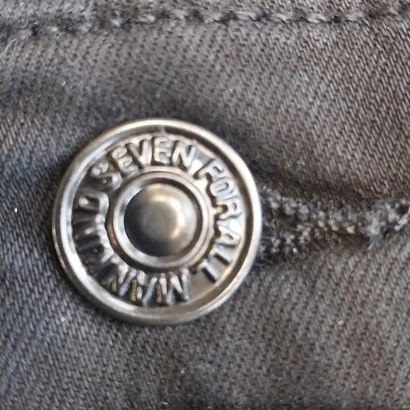 7 For All Mankind NWT Women's Size 28 Black Slim Trouser Flare Denim Jeans Pants - Picture 9 of 15